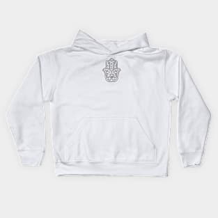 Hamsa Hand amulet. Hand of Fatima Kids Hoodie